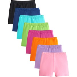Adorel Girls Shorts Short Leggings Summer Solid Color Pack of 8 Colorful Childhood 5-6 Years (Manufacturer Size 130)