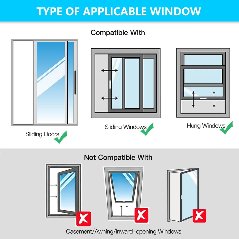 AC Window Seal Kit,10 x 71 Inch 3-Layer Portable Air