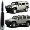 VMS RACING Chrome with Silver Tip Bullet Antenna for Hummer