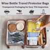 Pafusen 4 Pack Wine Bottle Travel Protector Bags, Wine Bags