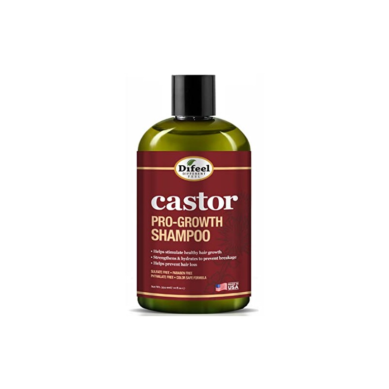 Difeel Castor Pro-Growth Shampoo 12 oz. - Made with Natural