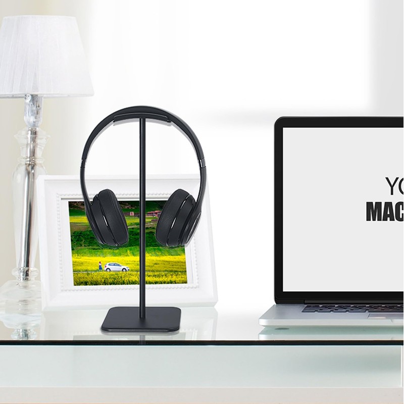 Headset Stand, Headphone Stand, Aluminium, Headset Holder Table with Solid