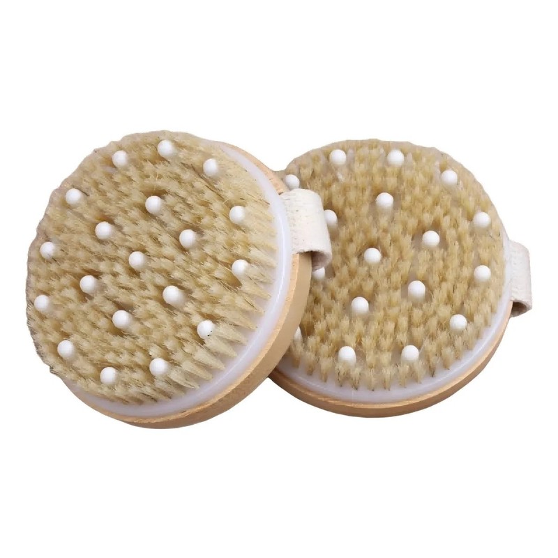 4pcs Cepillo Corporal De Cerdas Natural Exfolia Piel Muerta