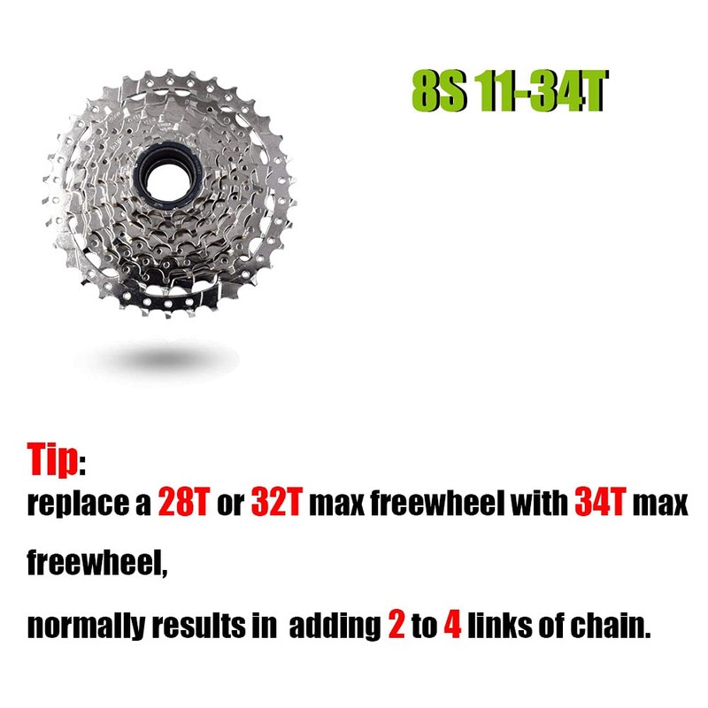 Bicycle 8-Speed Freewheel 11-34T Sprocket E-Bike
