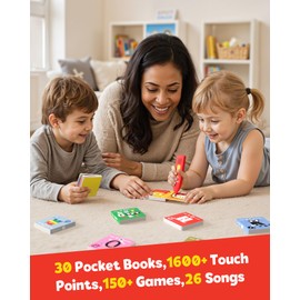 KOKODI Talking Pen 30 Small Books Sets, Interactive Audio Sound Books Kids Learning Electronic Toys for Boys Girls, 30 Palm Books Focused Mini Board Books for Educational Tiny Block Book Learning