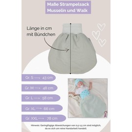 Lilakind Baby Muslin Romper Bag, Toddler Muslin Sleeping Bag, Made in Germany, Pink, Size L