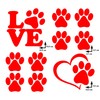Paws Dog Paws Heart Love Paws Stickers Pack 10 Pieces