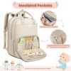RAINSMORE Baby Changing Backpack Large Changing Bag Backpack with Pram
