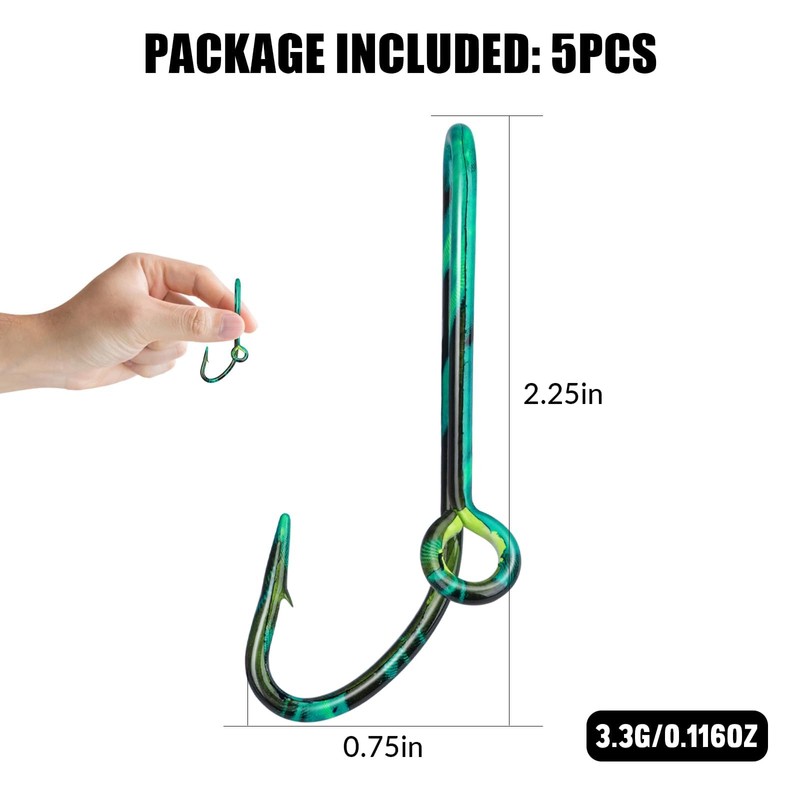 THKFISH Fish Hook Hat Clip, 5 Set Pins for Fishing