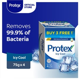 Protex Icy Cool Antibacterial Bar Soap Valuepack 75g x 4