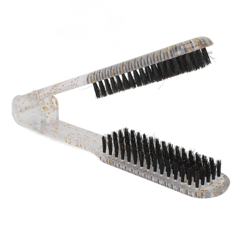 Double Sided Brush Clamp Ergonomic Handle Anti Static Nylon Hair