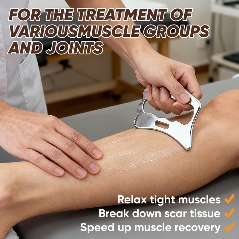 Gua Sha Scraping Massage Tool Set, 6-Piece Muscle Scraper IASTM