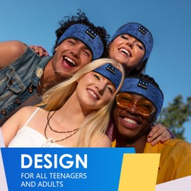 ZUMUSEN Sleep Headphones Headband Bluetooth 5.4, Super Soft 16 Hours Playback Sleep Headphones Sports Headphones for Men and Women, Headband Headphones with Microphones for Training, Jogging, Yoga