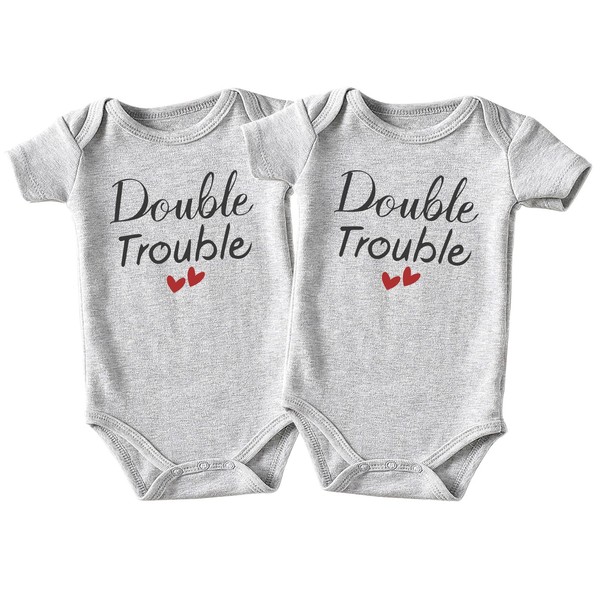 shlrzy Double Trouble Twin Outfits For Boy And Girl Newborn