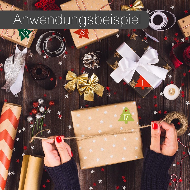 Christmas Tree Sticker Set DIY I 24 Advent Calendar Number