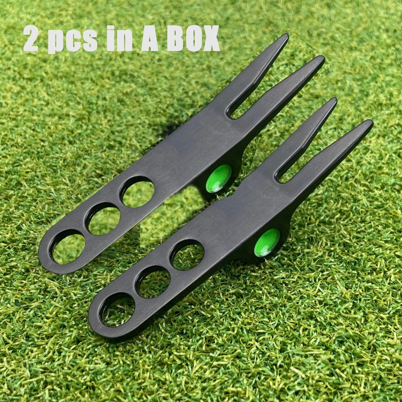 GBTUPOKW 2 PCS Golf Ball Fork Pivot Divot Repair Tool