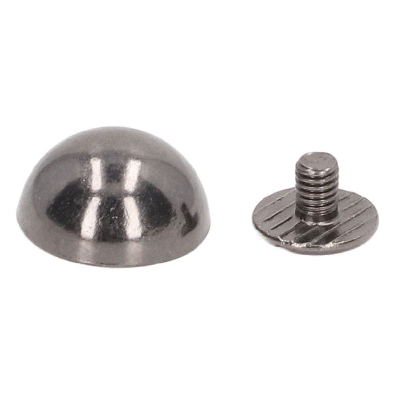 100 Sets Mushroom Rivets Round Head 10mm Electroplating Semicircle Alloy