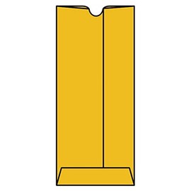 Open End Thumb Cut Envelopes, 4-1/8" x 9-1/2", 28#, Tan/Brown Kraft, Center Seam (Box of 500)