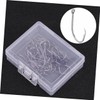 OHPHCALL Versatile Fishing Hooks Set 50pcs Long Shank Hooks Extractor