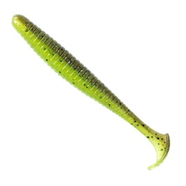 Noike Smokin Swimmer 3 Inch 7.6 cm – 9 Rubber Fish Colour: Green Pumpkin Chartreuse UV