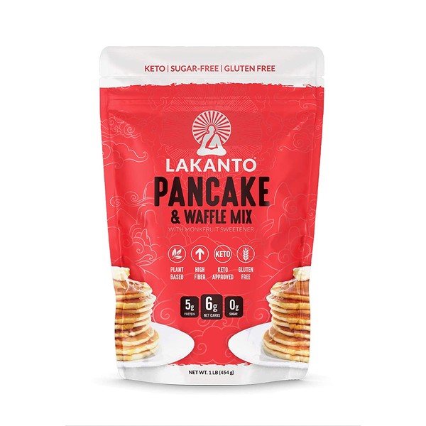 Lakanto Low-Carb Pancake and Waffle Mix, Gluten-Free (1 Pound)