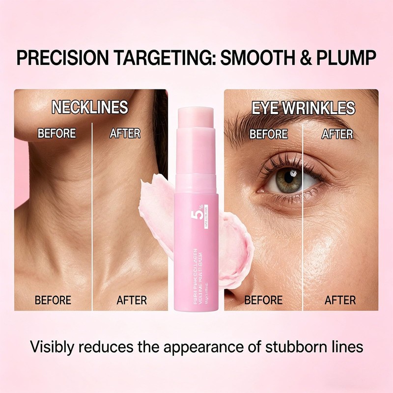 Pink Collagen Stick, Moisturized and Shiny