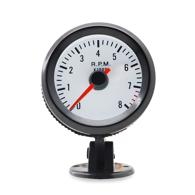 Tachometer Tach Gauge with Black Holder Cup for Auto Car