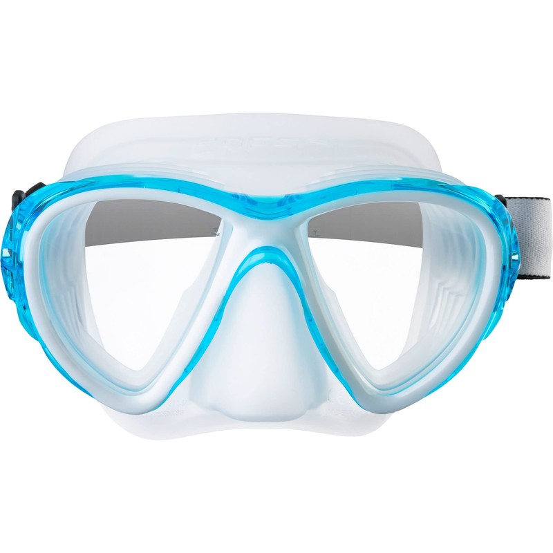 Cressi Fiji Unisex Adult Snorkel Mask, Transparent/Aquamarine, One Size