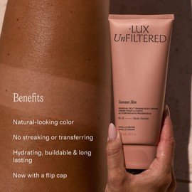 + Lux Unfiltered Autobronceador hidratante gradual N°32 en palisandro, loción autobronceadora sin ensuciar, autobronceador gradual, autobronceador más vendido
