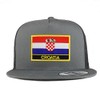 Trendy Apparel Shop Croatia Flag 5 Panel Flatbill Trucker Mesh