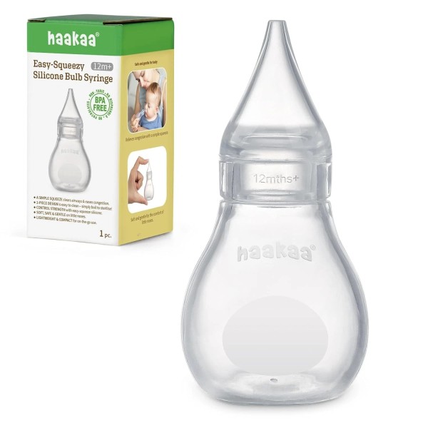 Haakaa Silicone Baby Nasal Aspirator | Nose Bulb Syringe |