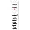 FIDUCIAL HOME 10 Tiers Shoe Rack Space Saving Vertical Single