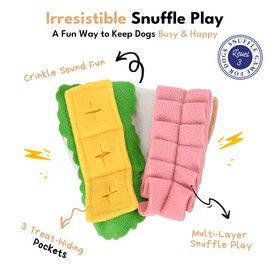 CHEWFFON Interactive Dog Toy, Multi-Layer Treat Hiding Nose Work Game