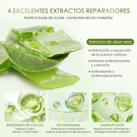 7pcs Mascarilla Facial Aloe Vera Hidratación Reafirmante                                                                                              