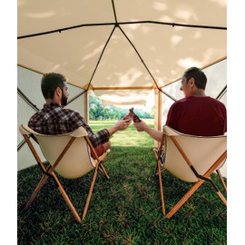 GarveeLife Pop-Up Screen Tent Gazebo, Pentagonal Camping Tent with 5 Sided Canopy Shelter and Made from 210 D Oxford Fabric for Patio, Backyard, and Lawn