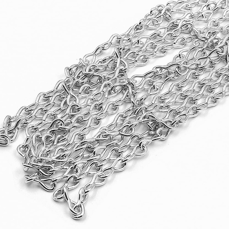 POFET Heavy Duty Basketball Replacement Chain Net with S Hooks,