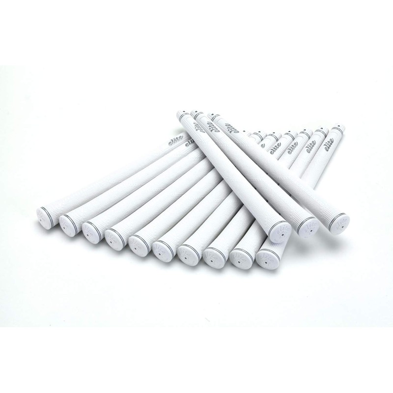 elitegrips MX51 Golf Grips, Set of 13, Silver White, No