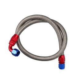 Hihaha 1 Meter 10AN Car Fuel Hose AN10 5/8" Universal Braided Stainless Steel CPE Oil Fuel Gas Line Hose Kit with Wheel Fitting Durable Material