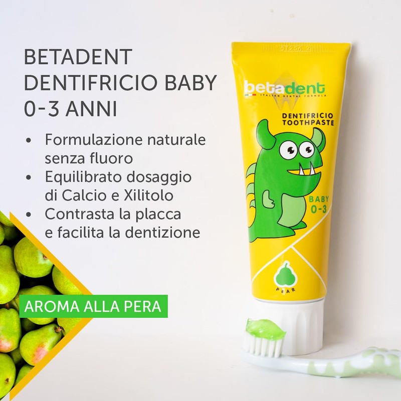 Betadent Set of 2 Toothpastes for Children 0 to 3