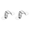sourcing map 2Pcs Rigid Pipe Straps, 18mm(0.71") 201 Stainless Steel