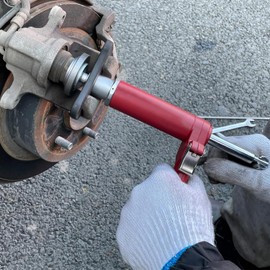 Angchun Pneumatic Brake Caliper Compression Tool, 24-Piece Air Operated Disc Brake Piston Wind Back Air Retractor Rewind Spreader Tool Set with Compression Spreading Tool for Auto Brake Repair