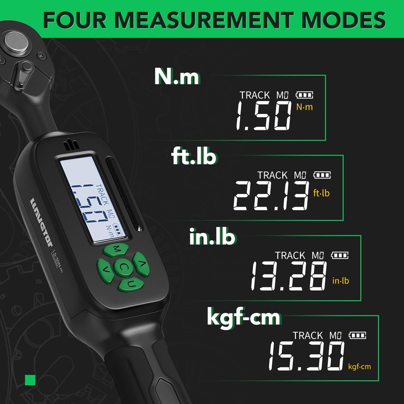 LLAVETOR Mini Torque Wrench Digital - 1/4-Inch Drive with Buzzer