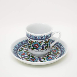 Turkish Coffee Cup and Saucer (6 Sets) 12 Pieces