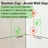 Corner Shower Caddy Suction Cup,Shower Shelves with Hooks,No Drilling Powerful