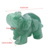 2inch Natural Jade Carved Elephant Crystal Figurine Home Decoration Furnishing