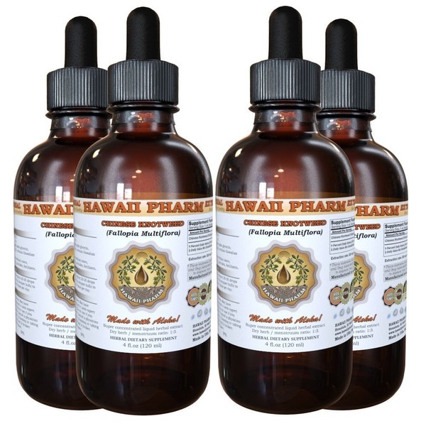 Chinese Knotweed Liquid Extract, Chinese Knotweed (Polygonum multiflorum) Tincture Supplement 4x4oz