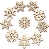 FONGKNOX 30 Pcs Wooden Snowflake 50mm Unfinished Wooden Ornaments Snowflake