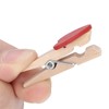 Hztyyier 50 Pinzas de Madera con Corazón Rojo, Mini Pinzas