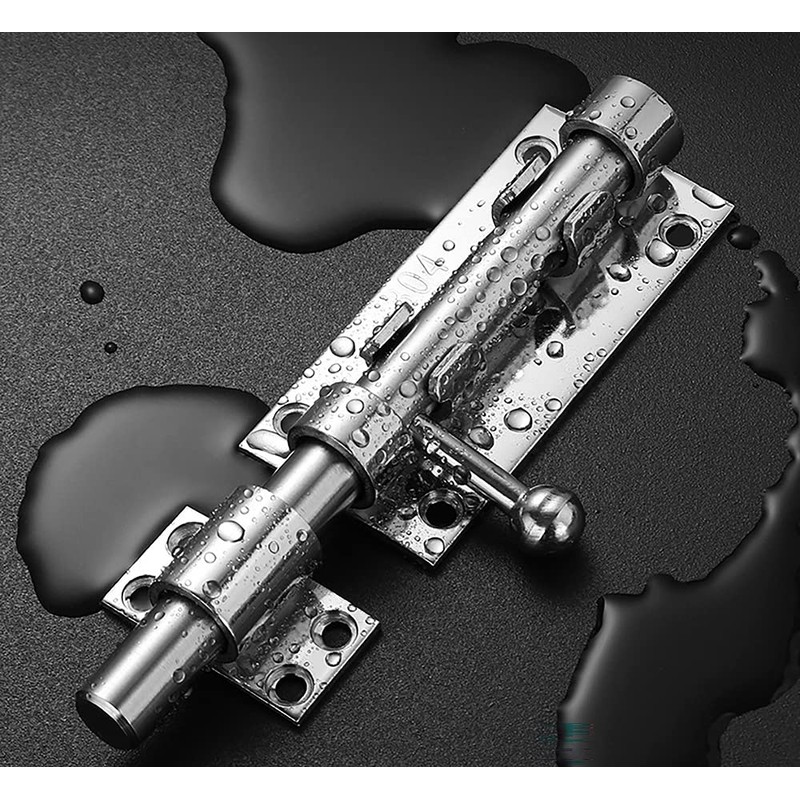 Litensh Door Bolt for Sliding Gates with Hole for Padlock,