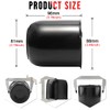 4pcs Push Through Wheel Center Caps, 3.19inch Matte Black Truck